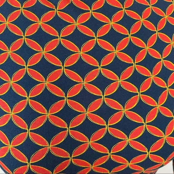 Mata Traders Organic Cotton Jersey Fit and Flare V- back Red Patterned Dress S - Picture 6 of 13